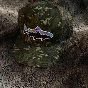 Patagonia Green and Black Trucker Hat